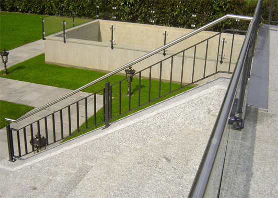 Main courante inox, filières et barrauds en tubes 40-10