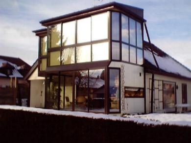 Véranda privée, profilés aluminium thermolaqués