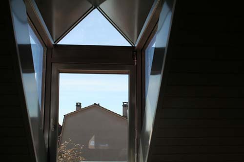Lucarne, vue de l'intérieur