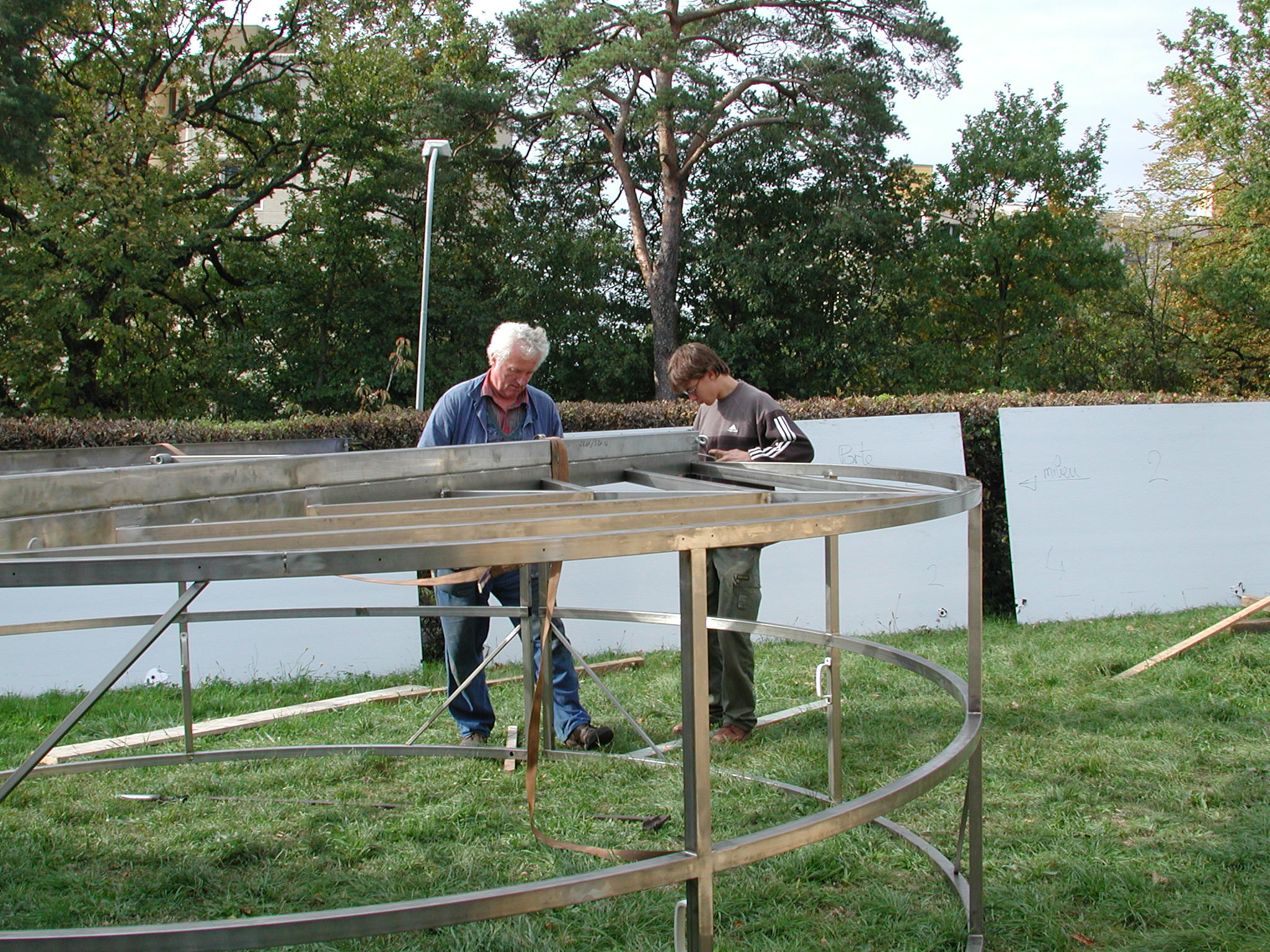 Coupole d'observation, châssis tubulaire inox